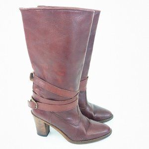 Seven Star Italia Vintage Leather Heeled Boots - Size 7